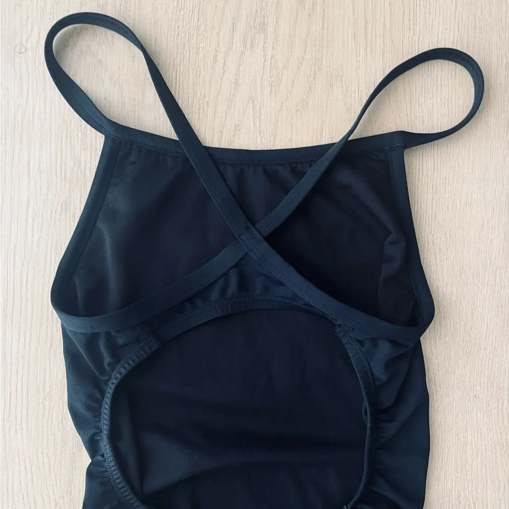 ADIDAS Women's Solid Vortex Open Back One Piece Competition Swimsuit Sz 26